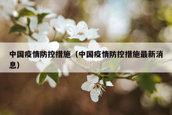 中国疫情防控措施（中国疫情防控措施最新消息）