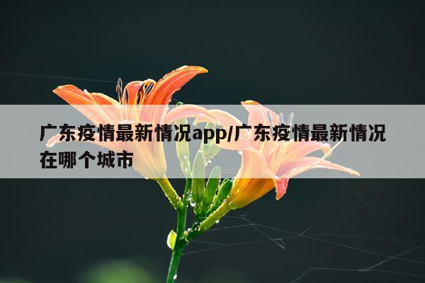 广东疫情最新情况app/广东疫情最新情况在哪个城市