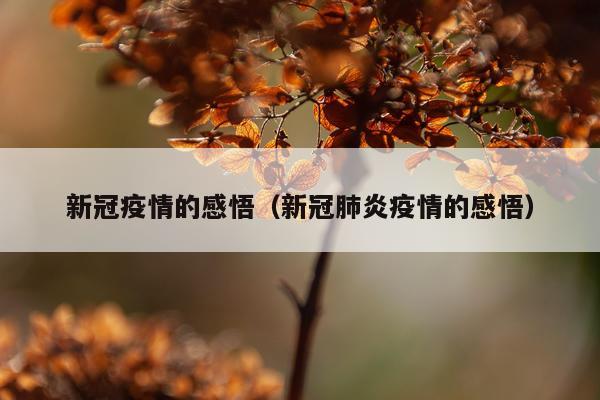 新冠疫情的感悟(新冠肺炎疫情的感悟)