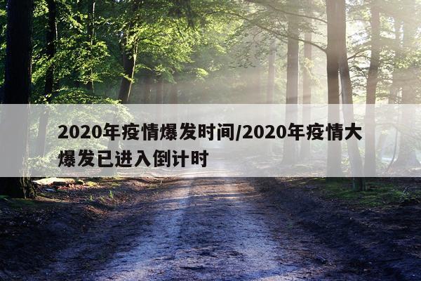 2020年疫情爆发时间/2020年疫情大爆发已进入倒计时